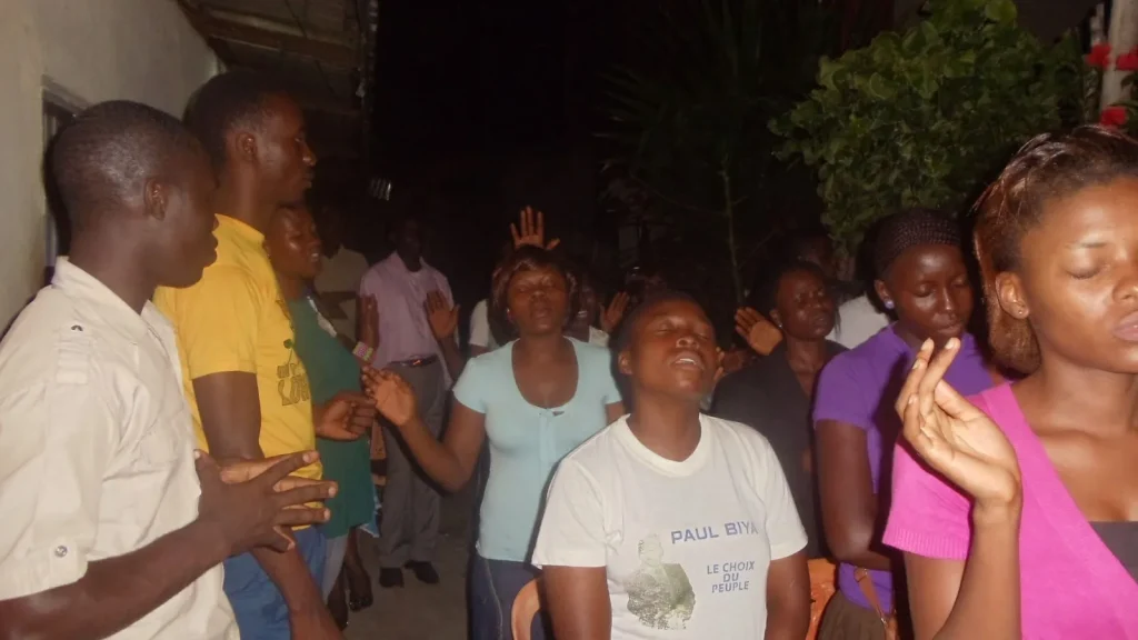 A moment of corporate prayer